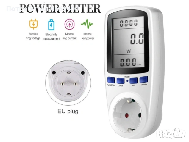 Цифров измервател на мощност EU Контакт
