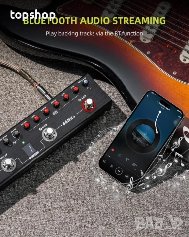 Чисто нов LEKATO Мултифункционален китарен ефект / педал с 36 пресета, редактируеми 4 модула..., снимка 6 - Ресийвъри, усилватели, смесителни пултове - 51572598