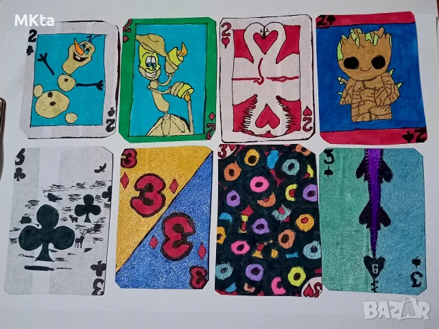 Тесте карти-ръчна изработка, снимка 7 - Карти за игра - 56223703