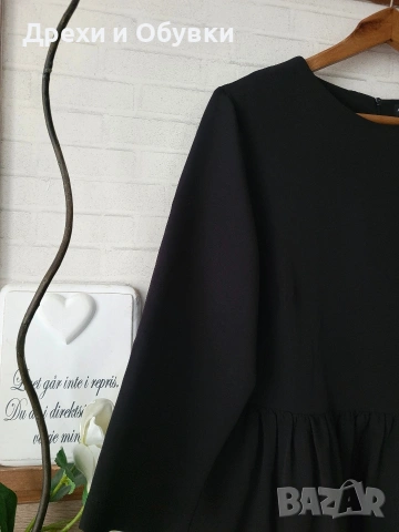 Черна официална елегантна разкроена рокля с джобове , снимка 6 - Рокли - 51788715