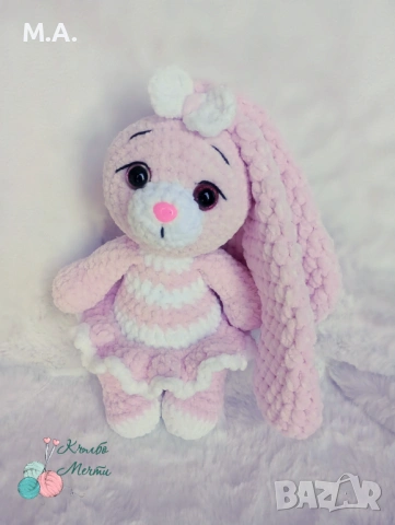 Зайче с дълги уши - ръчна изработка 