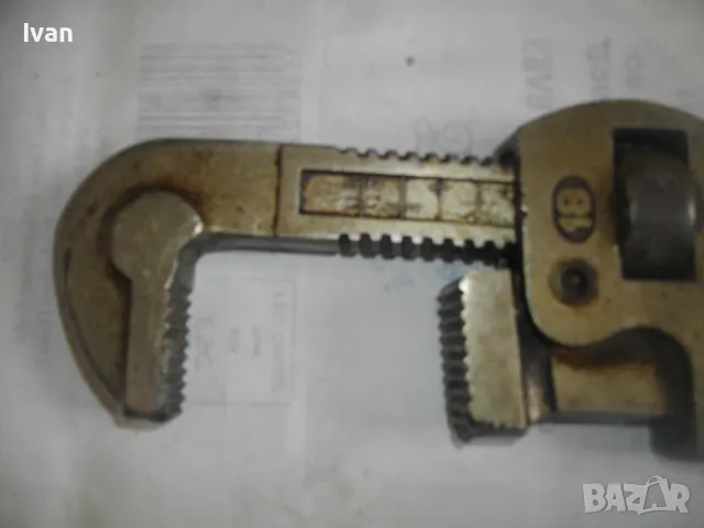 НЕМСКИ ВОДОПРОВОДЕН КЛЮЧ 2"ЦОЛА 55см/ЗАХВАТ 10см Drop Foed Steel 18 ОТЛИЧЕН ПОЧТИ НОВ, снимка 8 - Други инструменти - 48228705