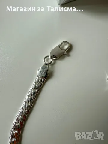 Печат 925 Сребърна гривна, снимка 4 - Гривни - 49110900