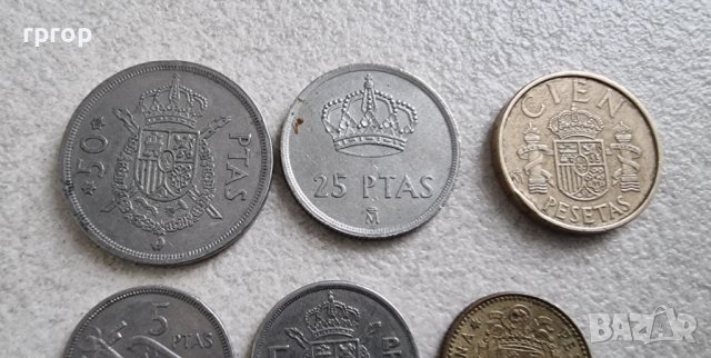 Монети. Испания. Испански песети. 9 бр., снимка 3 - Нумизматика и бонистика - 39373950