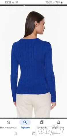 POLO Ralph Lauren Cable Pima Cotton Size XS НОВО! ОРИГИНАЛ! Дамски Пуловер!, снимка 2 - Блузи с дълъг ръкав и пуловери - 48224046