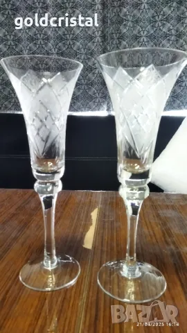 кристални сватбени чаши 
