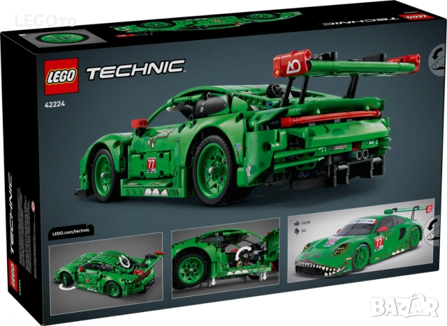 НОВО ЛЕГО 42224 ЛЕГО ТЕХНИК - Кола Porsche 911 GT3 R REXY AO Racing LEGO 42224 TECHNIK - Porsche 911, снимка 3 - Конструктори - 54239471