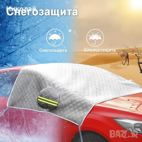 Всесезонно алуминиево покривало за предно стъкло на автомобил, снимка 4 - Аксесоари и консумативи - 53127768