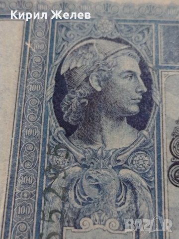 Райх банкнота - 100 марки 1910 година Германия зелен печат за колекция - 18896, снимка 4 - Нумизматика и бонистика - 31186592