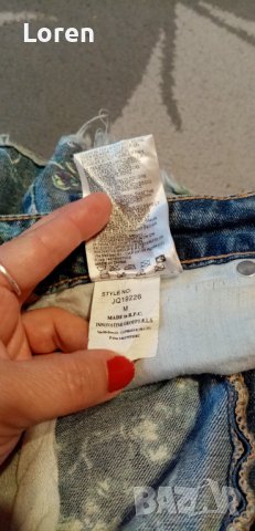 Страхотни къси дънки като нови на цветя, снимка 6 - Дънки - 42559090