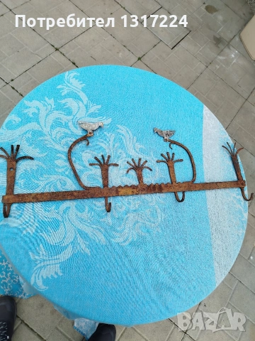 Стара кована закачалка , снимка 2 - Антикварни и старинни предмети - 53173872