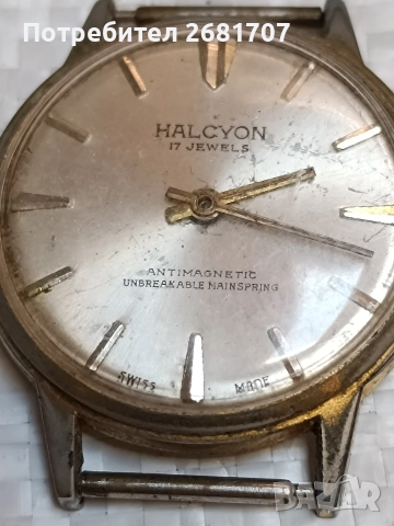 позлатен мъжки часовник Halcyon, снимка 2 - Мъжки - 52966865