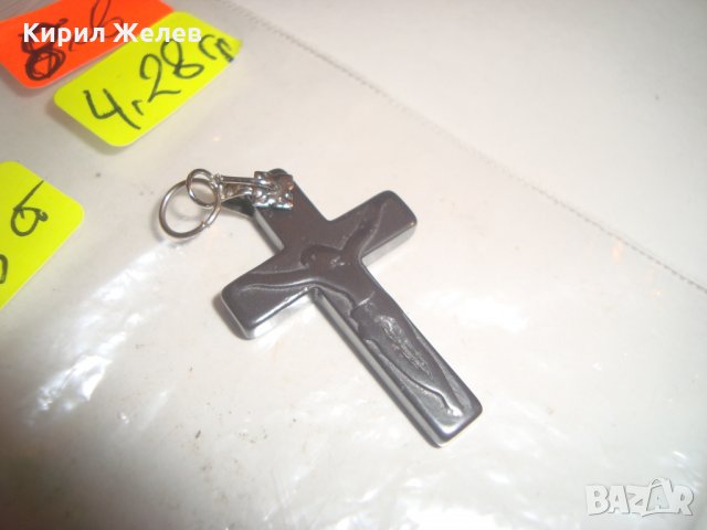 НАГРЪДНО РАЗПЯТИЕ от ХЕМАТИТ АРТ КРЪСТЧЕ 12271, снимка 7 - Колиета, медальони, синджири - 30568835