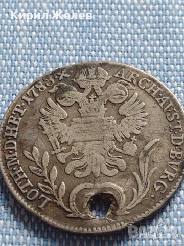 Сребърна монета 20 кройцера 1783г. Йозеф втори Будапеща Свещена Римска империя 13746, снимка 6 - Нумизматика и бонистика - 42888252