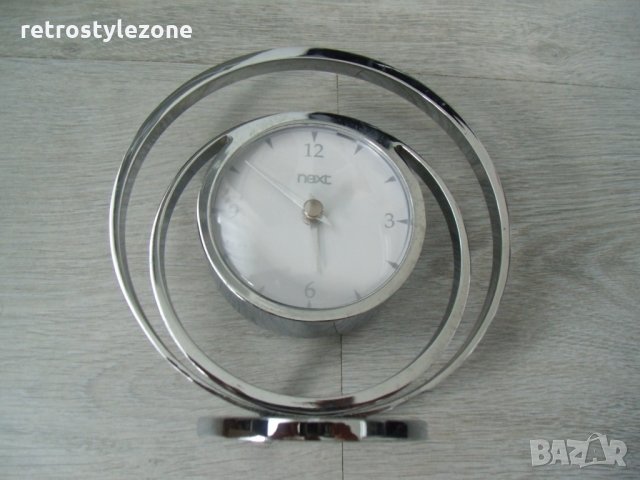 № 4431 стар настолен часовник  next   - кварцов механизъм  - работещ  - метална рамка , снимка 1 - Други - 29743909