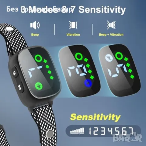 Нов Анти-лай нашийник за малки кучета, вибрация и звуков сигнал Хуманен, снимка 3 - За кучета - 47946146