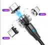 Магнитен USB кабел 180°-360° за зареждане на телефони micro USB, Type C, 8-pin, магнитно замагнитно, снимка 6