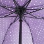 1762 Ръчен тройно сгъваем чадър за дъжд на точки и сърца противоветрен, снимка 11