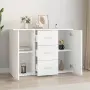 vidaXL Сайдборд, бял, 91x29,5x65 см, инженерно дърво, снимка 3
