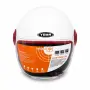 Отворена мото каска YEMA ECE R22.06 бяло и червено, снимка 2