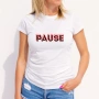 Дамски тениски PAUSE , 7 модела дамски и детски тениски , къс ръкав , бяла тениска , снимка 7