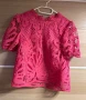Нова блуза с дантела розова, снимка 1