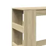 vidaXL Бар маса с рафтове, дъб сонома, 90x40x103,5 см, инженерно дърво, снимка 7