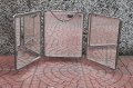 Военно офицерско сгъваемо огледало, триптих 19 в, снимка 7