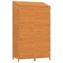 vidaXL Градинска барака, кафява, 102x52x174,5 см, чамово дърво масив（SKU: 152193）, снимка 1