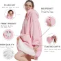 Oversize Одеяло с качулка, розово , снимка 4