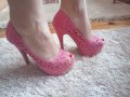 Обувки на висок ток- розови, снимка 13