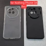 Nothing Phone 3A Pro кейс със защита на камерите черен мат и прозрачен , снимка 1