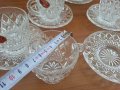 Кристални чаши за кафе чай Бохемия чехословакия, снимка 3