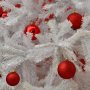 Изкуствено Коледно дърво, изкуствена елха, бял цвят, 120 см, с бляскав ефект, снимка 4