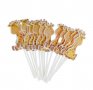 12 бр жираф картонени топер топери клечки украса декор за мъфини кексчета, снимка 2