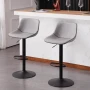 ПРОМОЦИЯ Бар столове с регулируема височина и атрактивен дизайн, к-т от 2бр YOUNIKE YOK-1929-GR-DE, снимка 4