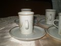 Стар Български порцелан комплект от 4 чаши за кафе, снимка 4