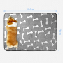 KYG Одеяло за кучета Beany, меко и топло, 104 × 76 см, сиво, снимка 3