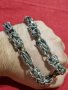 Масивен сребърен синджир кралска плетка , снимка 4