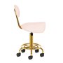 Козметичен стол - табуретка с облегалка 6001G 45/60 см-бяла/розова/черна, снимка 8