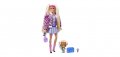 Барби Екстра с руса коса и цветно палто