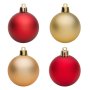 16 броя Комплект коледни топки, Червени и златни, 5см, снимка 2