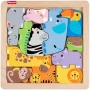 Нов Fisher-Price дървен пъзел с животни, развиващи умения за деца игра, снимка 6