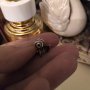 Намалени Стари сребърни обеци ,позлата естествени опали , снимка 6