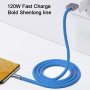 120W 6A Супер бързо зареждане тип - C Течен силиконов кабел Quick Charge USB кабел., снимка 6