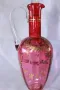 Антикварна рубинена кристална гарафа /декантер/ с позлата от 19 век в стил Bohemia, снимка 4