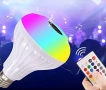 LED музикална Диско Bluetooth крушка Лампа Парти Колона RGB осветление, снимка 1