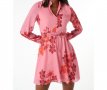 Розова рокля на цветя марка Jimmy Sanders, снимка 1 - Рокли - 30281762