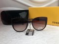 Fendi 2022 дамски слънчеви очила тип котка с лого, снимка 7
