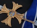 Рядък сребърен Гръцки орден медал 17 века Константин и Елена, снимка 12